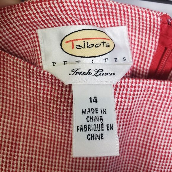 Vintage Talbots Petites Irish Linen Red Mini Skirt Size 14 - Picture 5 of 6